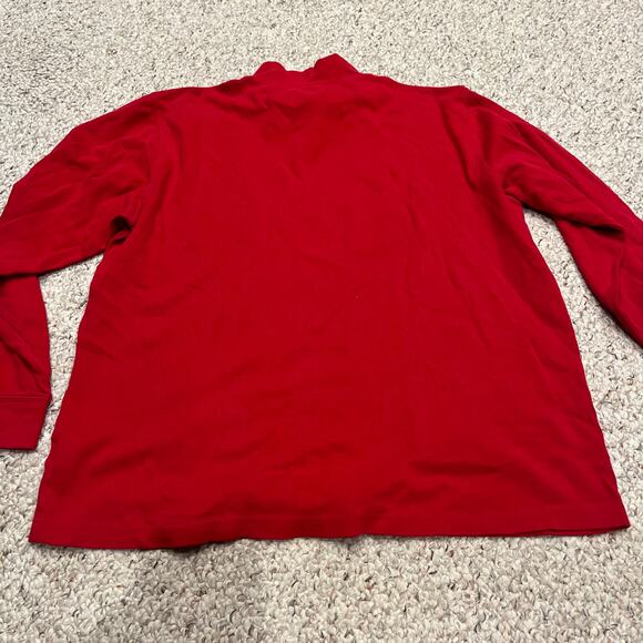 Lands End Cherry Red Long Sleeve Turtleneck Shirt Sz 2X Fall Casual Holiday - Picture 5 of 6